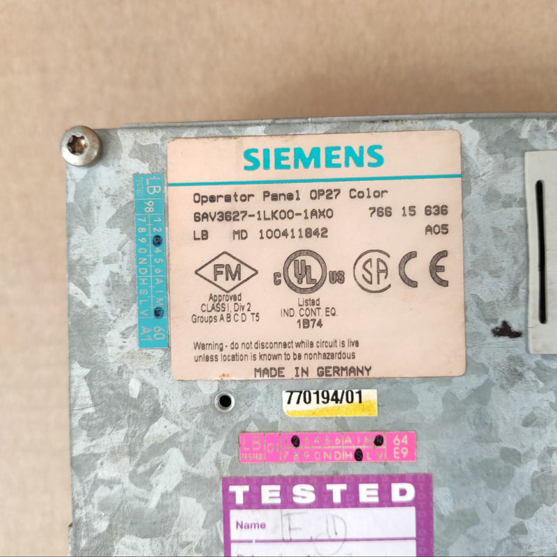 SIEMENS 6AV3627-1LK00-1AX0 6AV36271LK001AX0