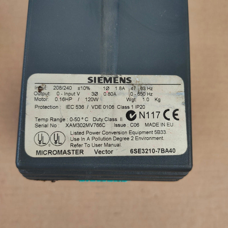 SIEMENS 6SE3210-7BA40 6SE32107BA40