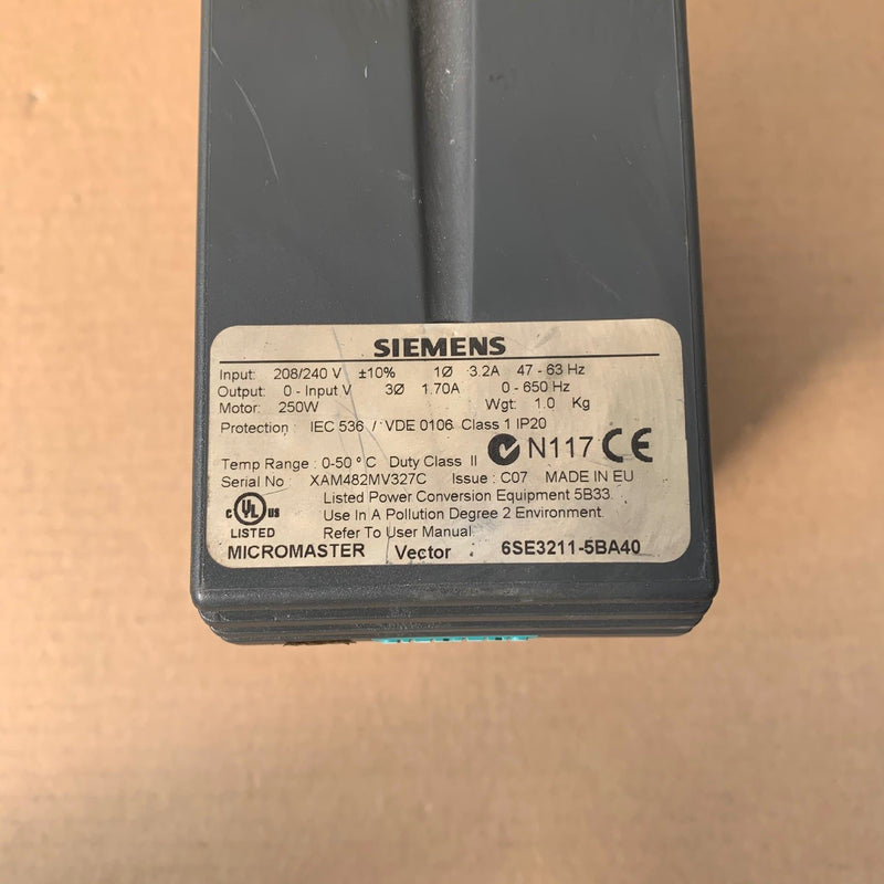 SIEMENS 6SE3211-5BA40 6SE32115BA40