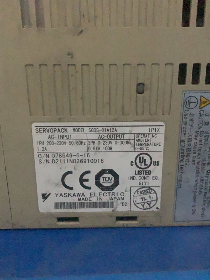 YASKAWA SGDS-01A12Aused