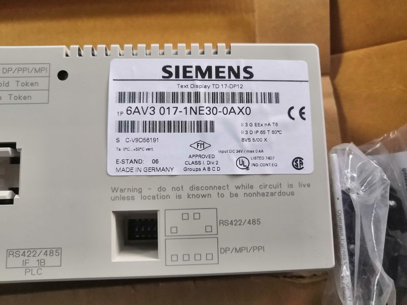 SIEMENS 6av3017-1ne30-0ax0 new 6av30171ne300ax0