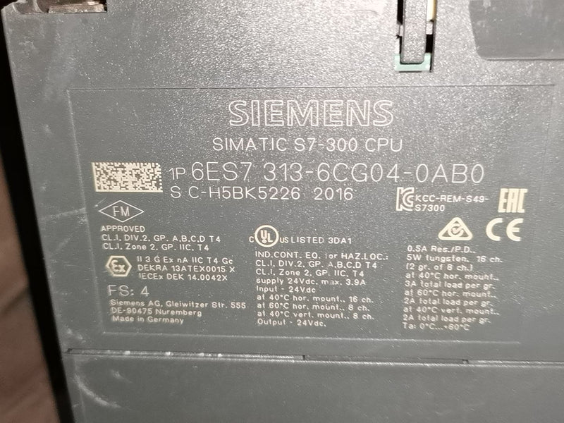 SIEMENS 6ES7 313-6CG04-0AB0 6ES7 3136CG040AB0