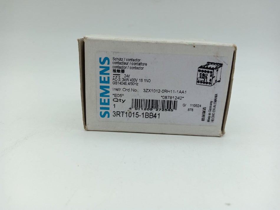SIEMENS 3RT1015-1BB41 novo 3RT10151BB41