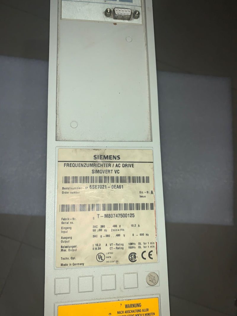 SIEMENS 6SE7021-0EA61 6SE70210EA61