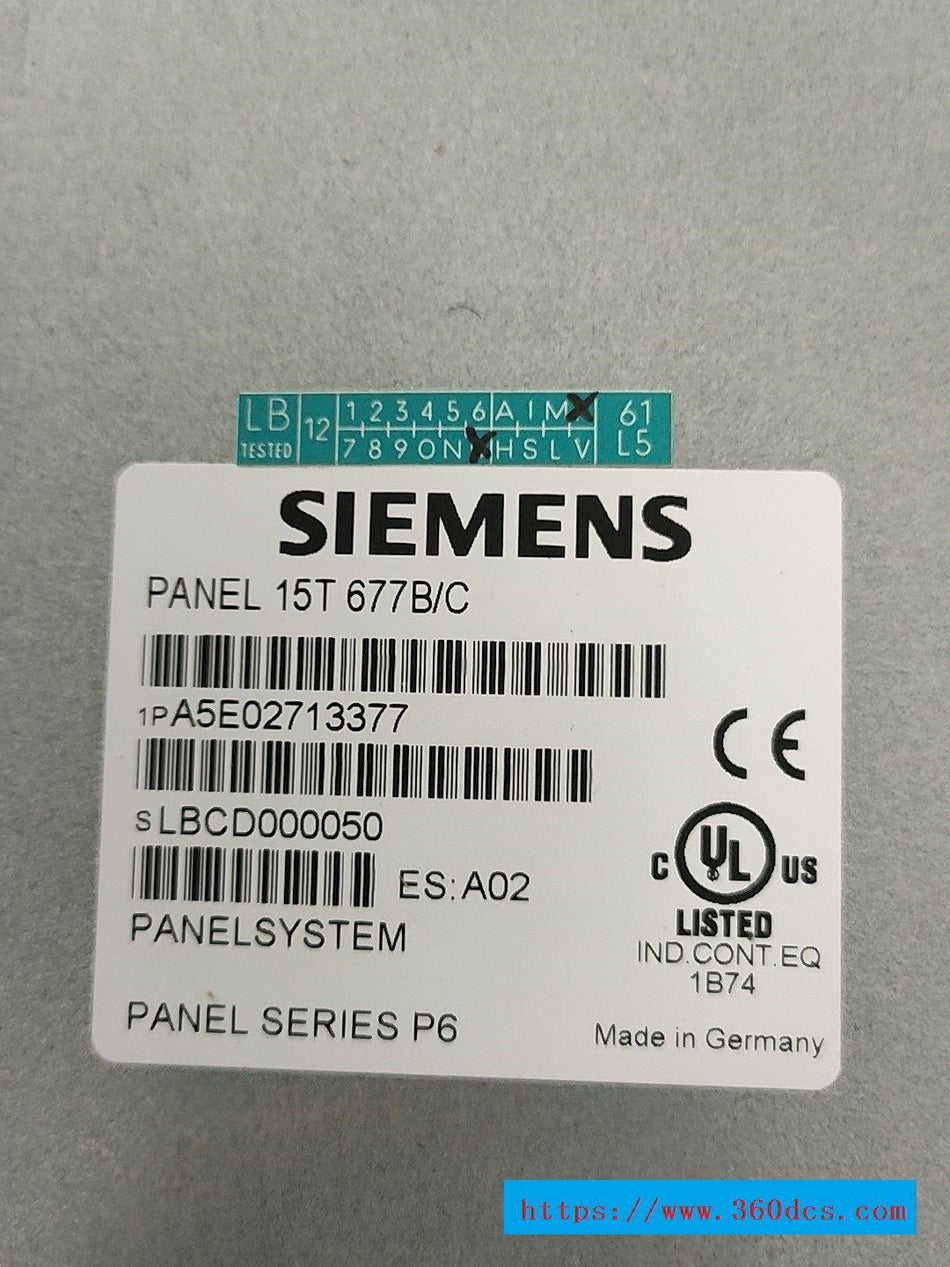 Siemens 15T 677B/C A5E02713377 usado 15T 677B C A5E02713377
