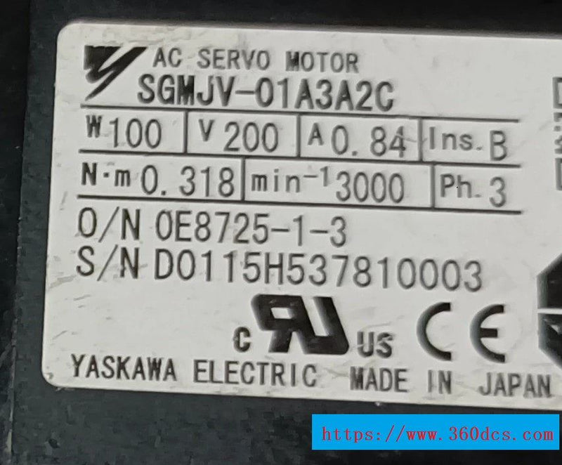 YASKAWA SGMJV-01A3A2C used SGMJV01A3A2C