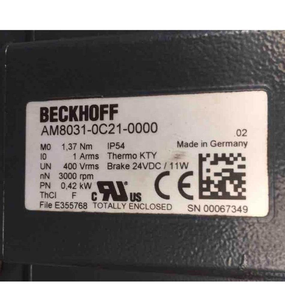 Beckhoff AM8031-0C21-0000 8000 交流伺服电机