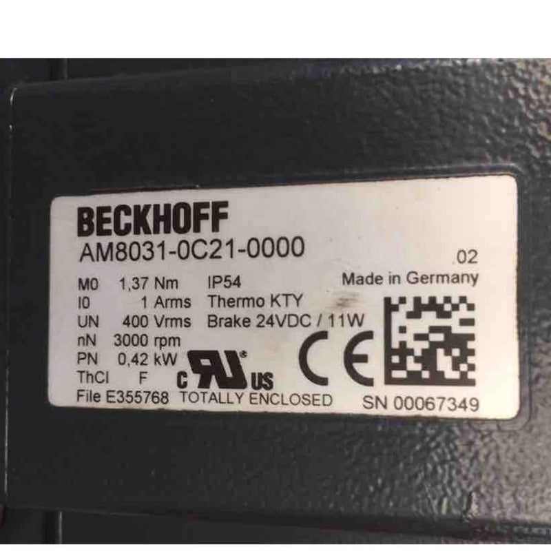 Beckhoff AM8031-0C21-0000 8000 AC Servo Motor