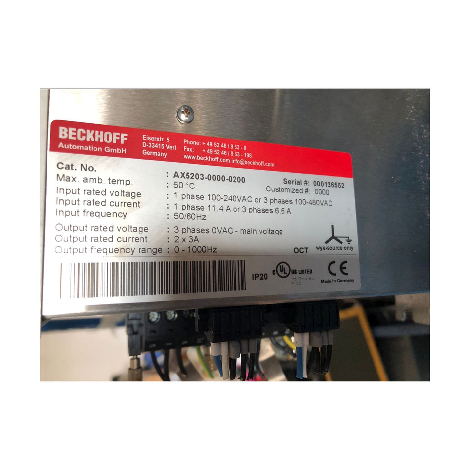 Servo Drive Beckhoff AX5203-0000-0200