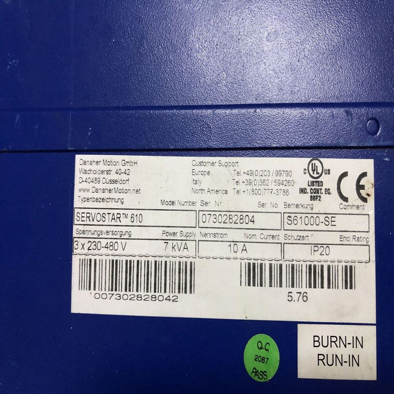 Kollmorgen servo drive S61000-SE  SERVOSTAR 610