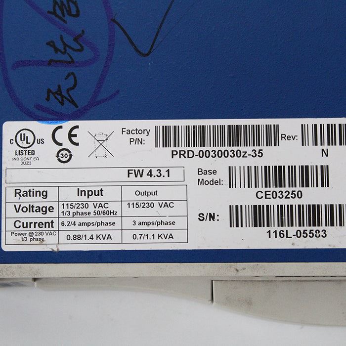 Kollmorgen CE03250 PRD-0030030Z-35 Servo Drive