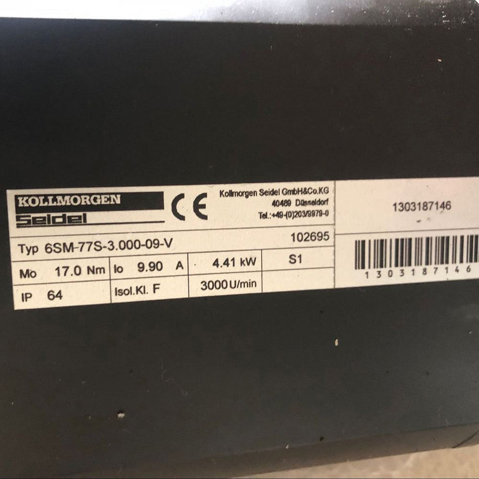 Kollmorgen 6SM-77S-3.000-09-V Servo Motor
