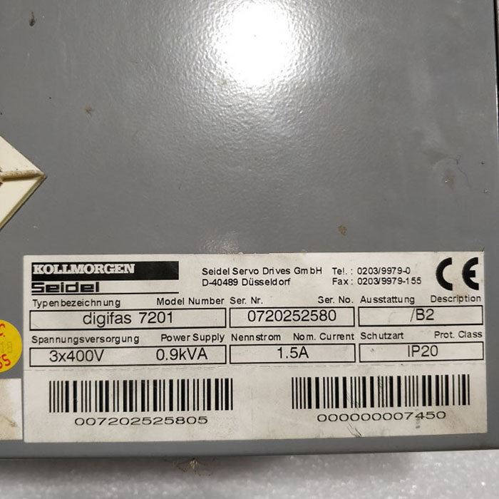 KOLLMORGEN  Seidel digifas 7201 0720252580 servo drive