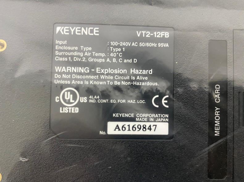 Keyence VT2-12FB novo VT212FB