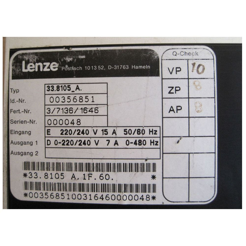 LENZE  33.8105-A