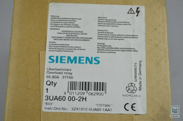 SIEMENS SIEMENS 3UA6000-2H NEW