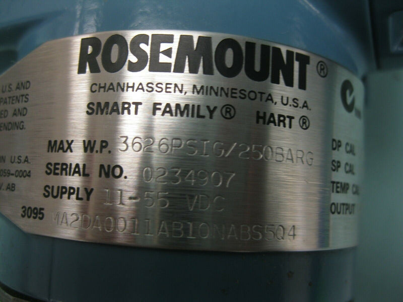 rosemount 3095 MA2DA0011AB10NABS5Q4