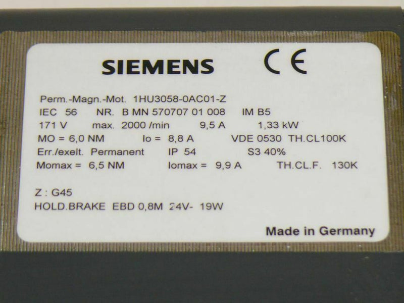 SIEMENS 1HU3058-0AC01-Z