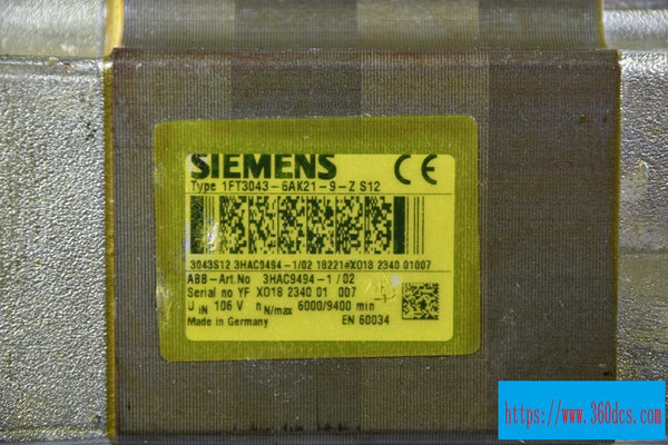 SIEMENS 1FT3043-6AK21-9-ZS12