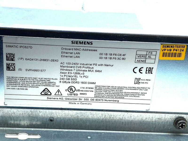 SIEMENS 6AG4131-2HM31-2BX0