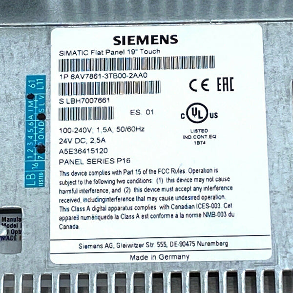 SIEMENS 6AV7861-3TB00-2AA0