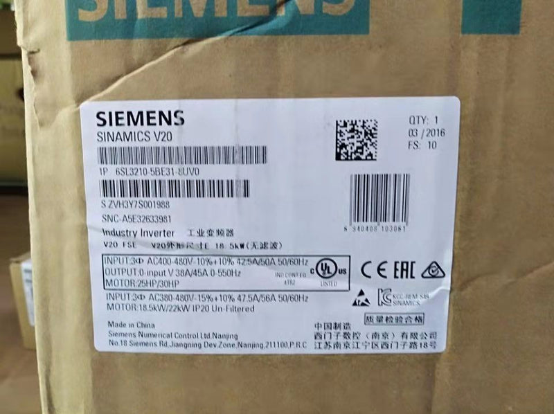 SIEMENS 6SL3210-5BE31-8uv0