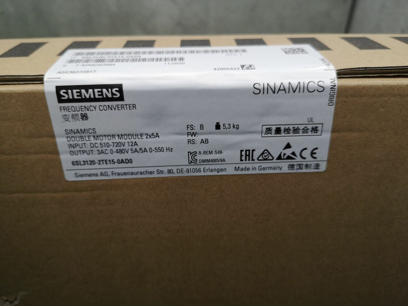 SIEMENS 6SL3120-2TE15-0AD0