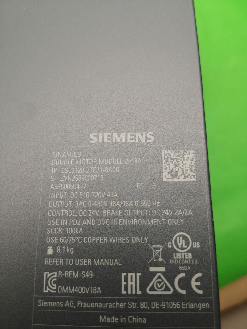 SIEMENS 6SL3120-2TE21-8AC0