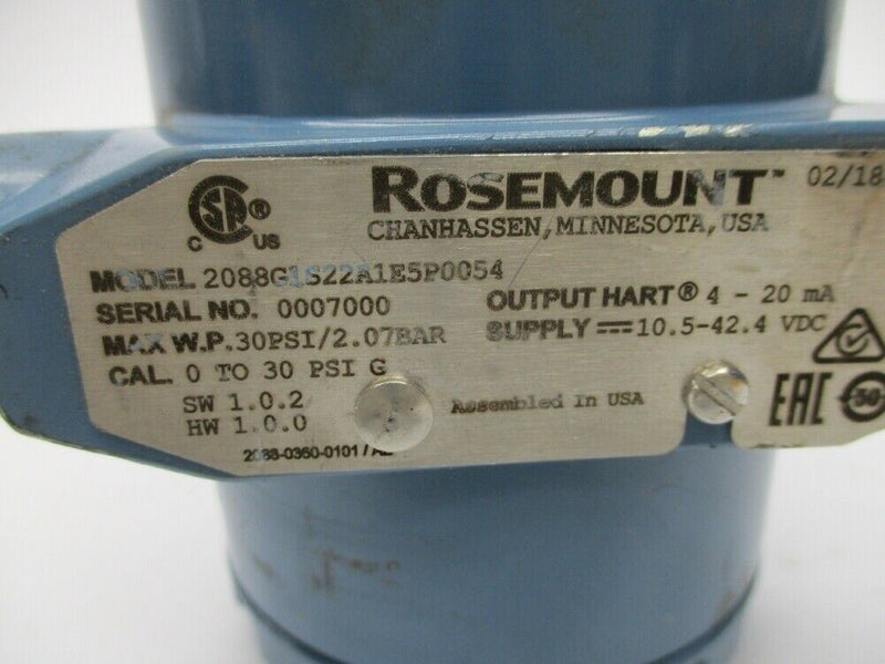 rosemount  knox50083565-2088G1S22A1E5P0054