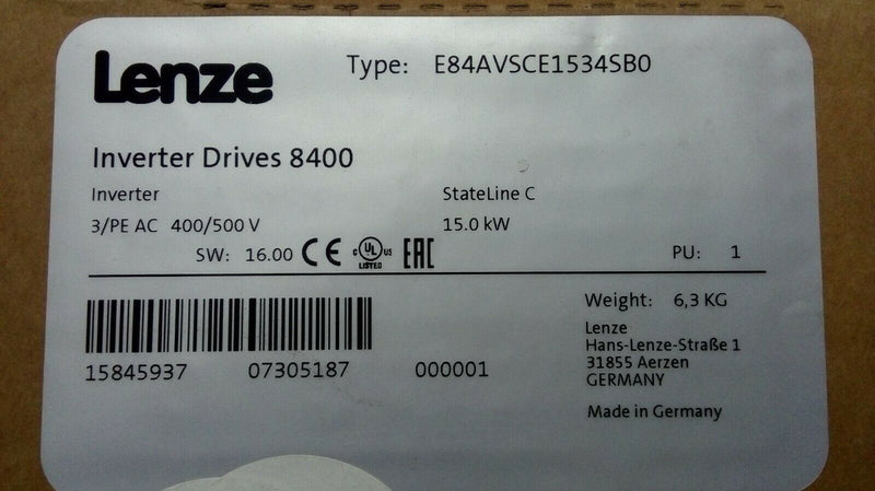 lenze E84AVSCE1534SB0