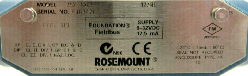 ROSEMOUNT 752F1AE5