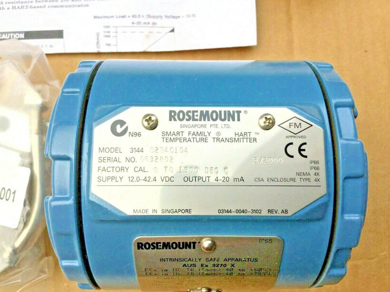 ROSEMOUNT 3144D2B4C1Q4 new