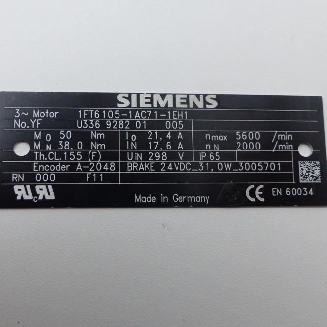 SIEMENS 1FT6 105-1AC71-1EH1