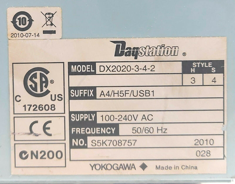 YOKOGAWA DX2020-3-4-2 used