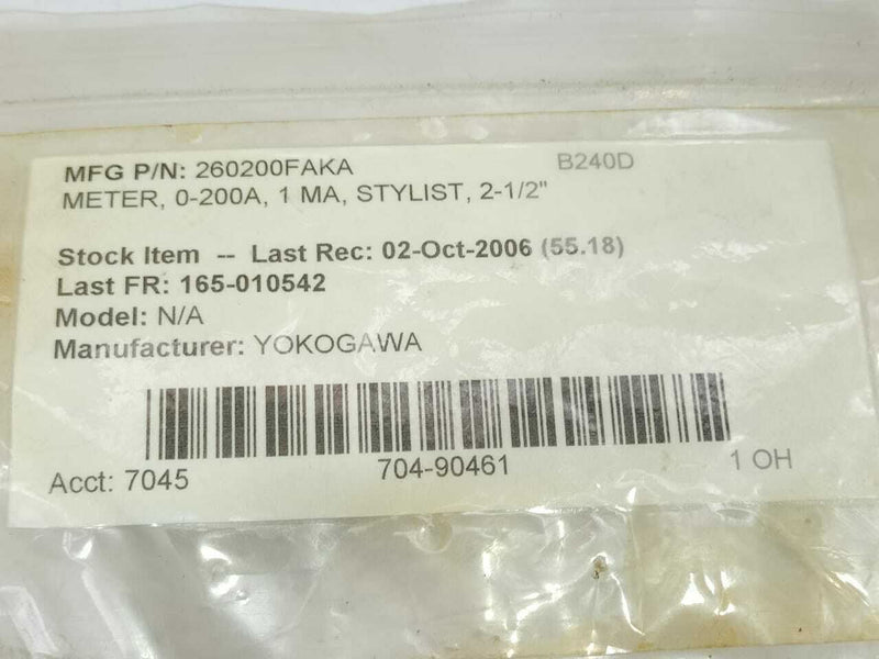 YOKOGAWA 260200FAKA new