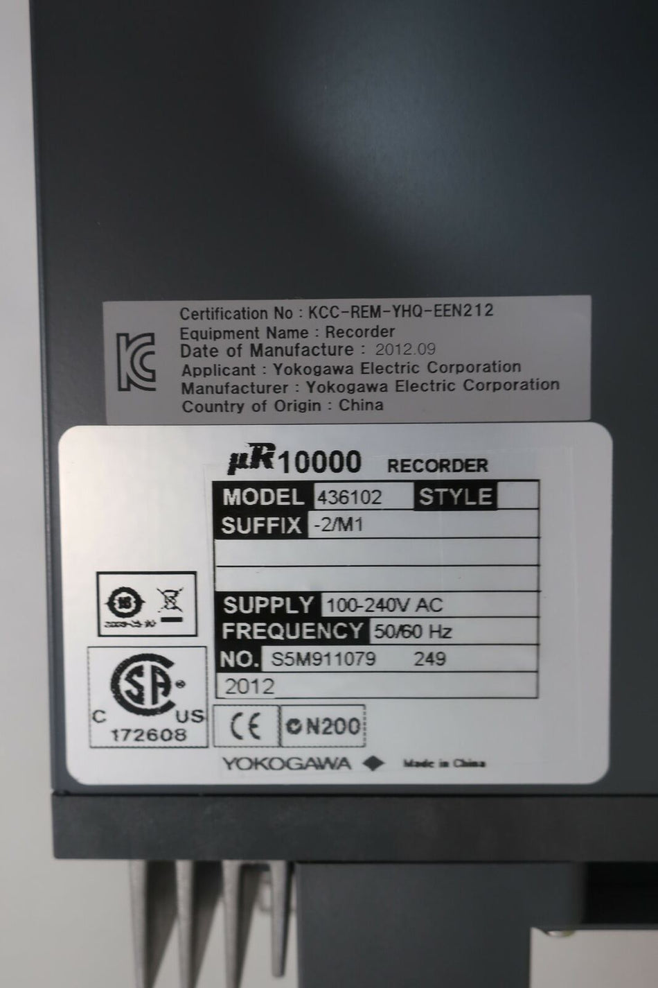 YOKOGAWA 436102-2/m1 novo