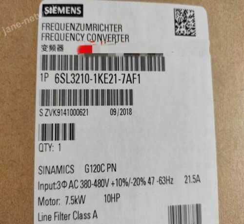 SIEMENS 6sl3210-1ke21-7af1