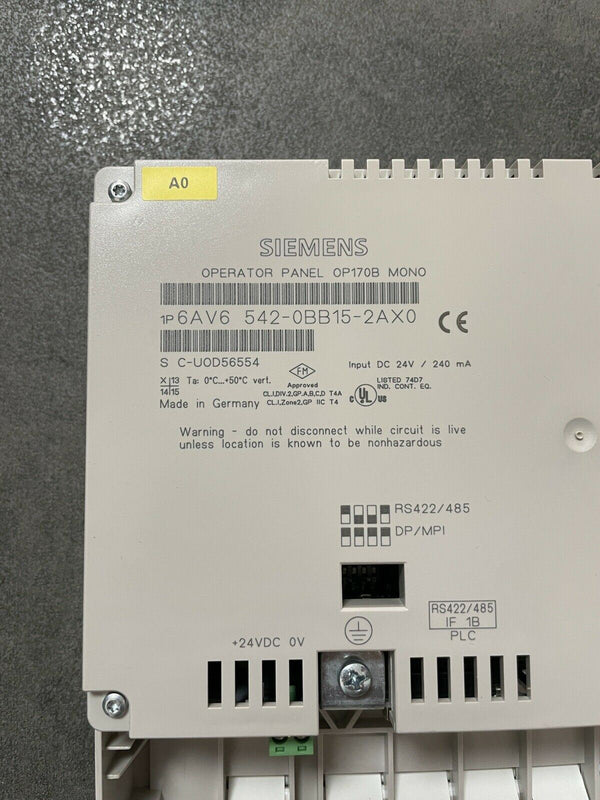 SIEMENS 6AV6542-0BB15-2AX0