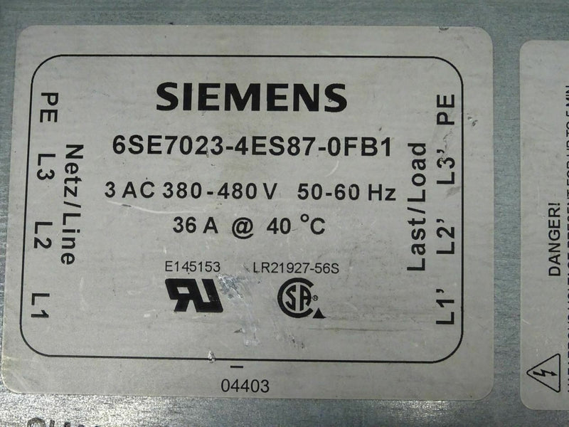 SIEMENS 6SE7023-4ES87-0FB1