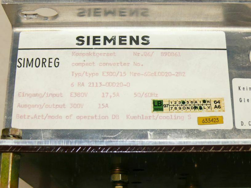 SIEMENS 6RA2113-0DD20-0