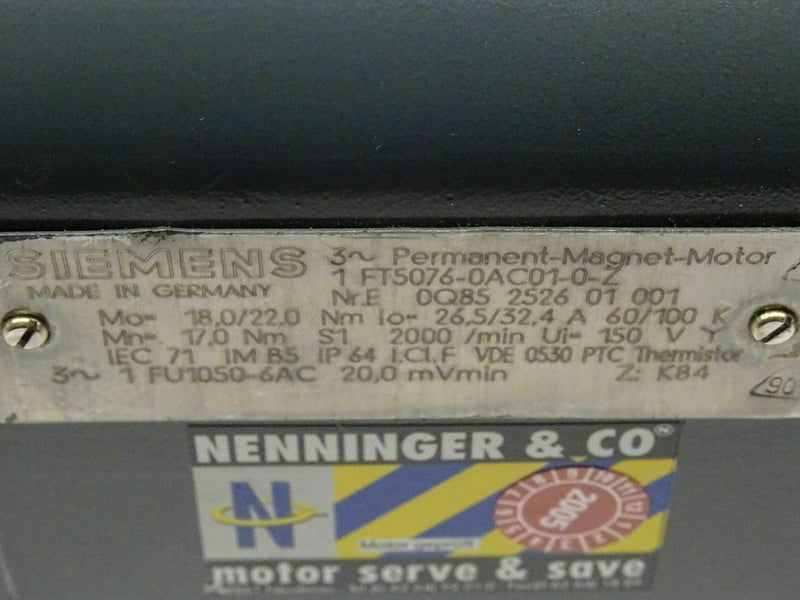 SIEMENS 1FT5076-0AC01-0-Z