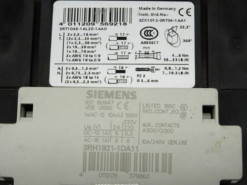 SIEMENS 3RT1046-1AL20-1AA0