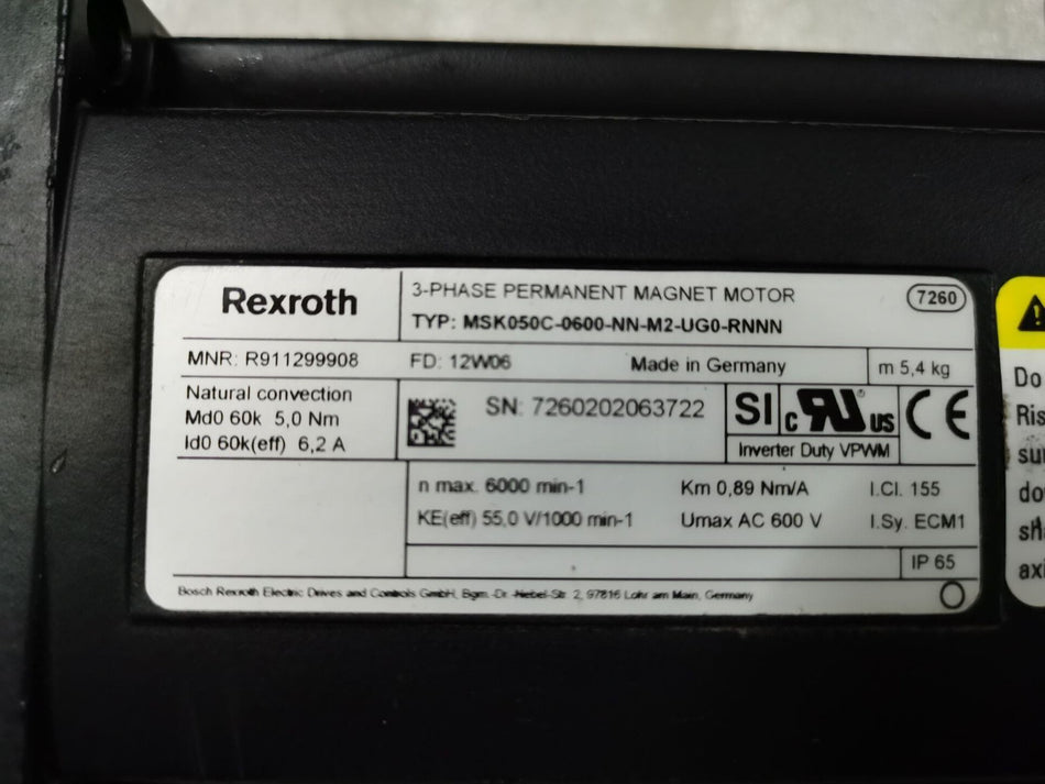 Rexroth MSK050C-0600-NN-M2-UG0-RNNN