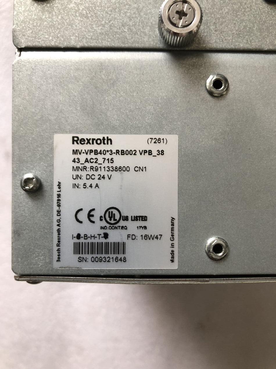 Rexroth MV-VPB40*3-PB002 VPB-38 43-AC2-715 R91133860