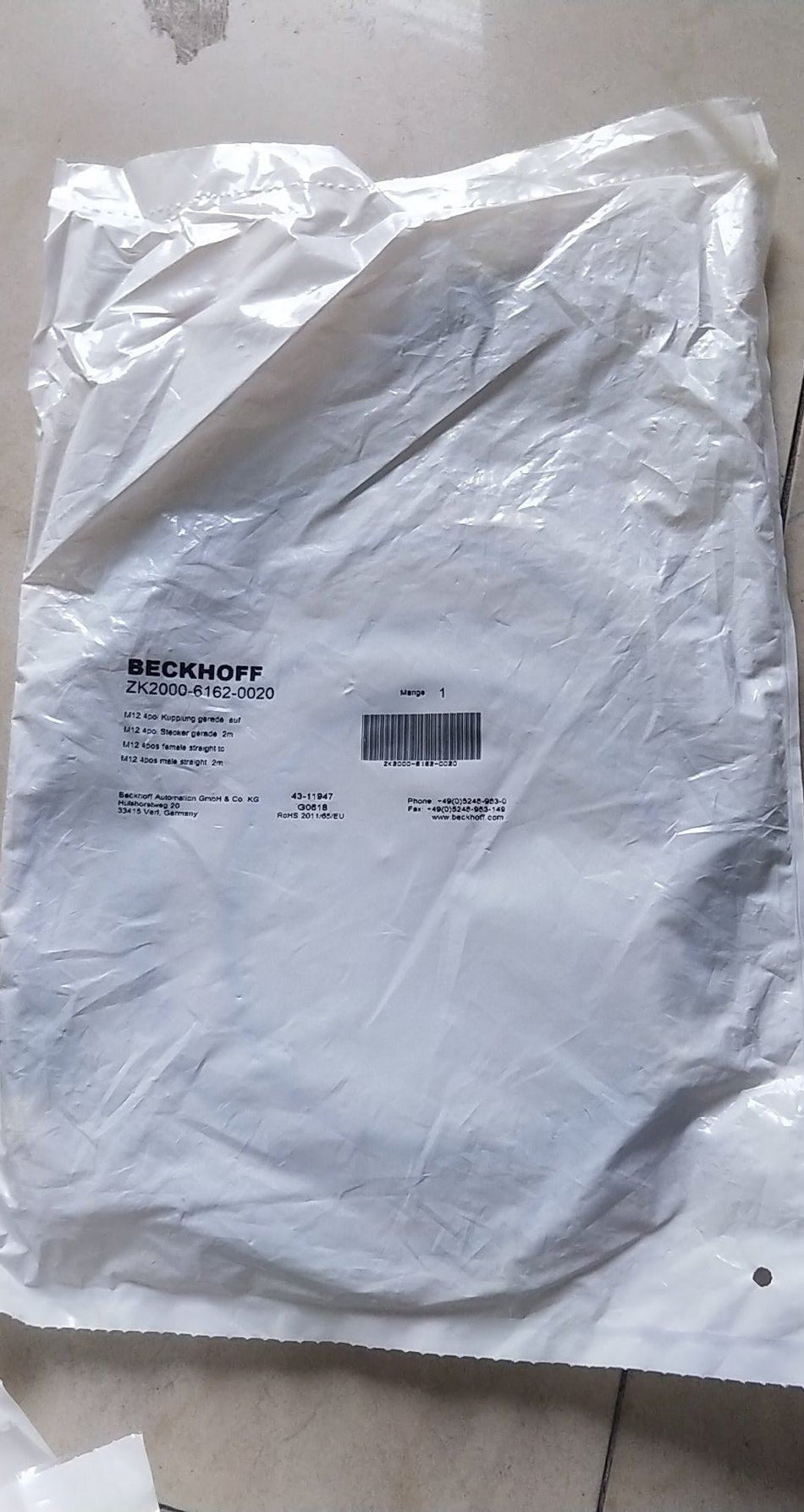 BECKHOFF NEW ZK2000-6162-0020