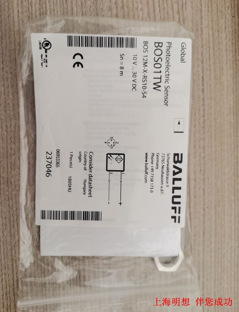 1PC FOR BALLUFF BOS01TW BOS 12M-X-RS10-S4 new