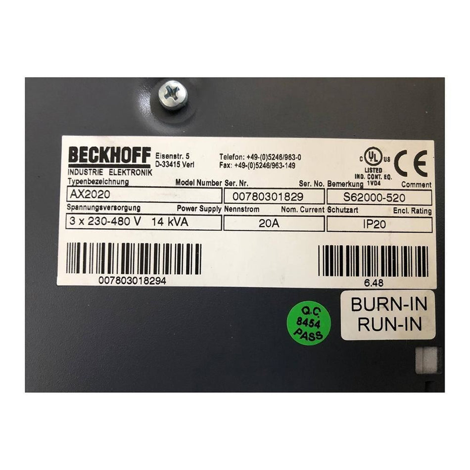 Servodrive Beckhoff AX2020