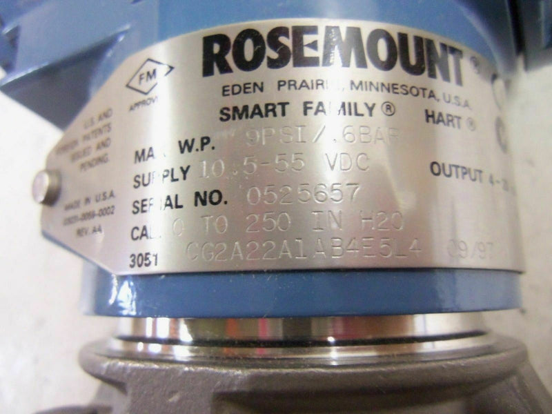 rosemount 3051CG2A22A1AB4E5L4 used