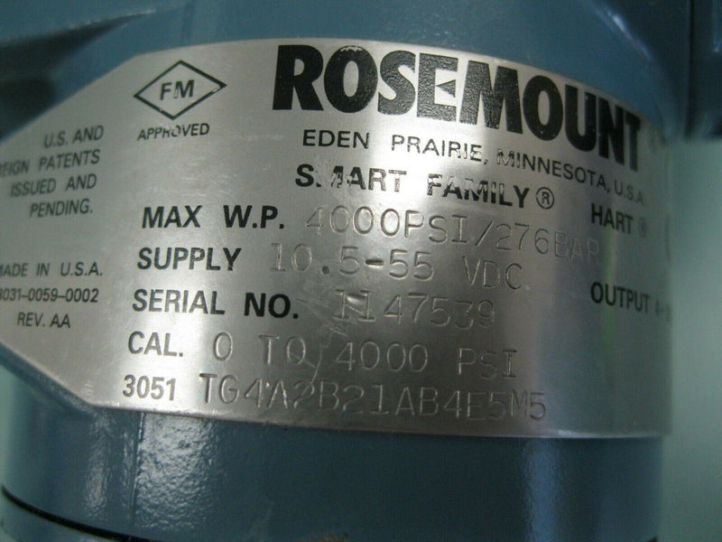 rosemount 3051TG4A2B21AB4 used