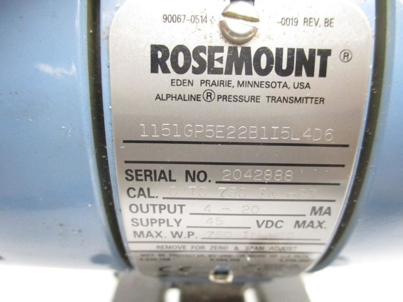 rosemount MROS03007764-1151GP5E22B1I5L4D6 NEW